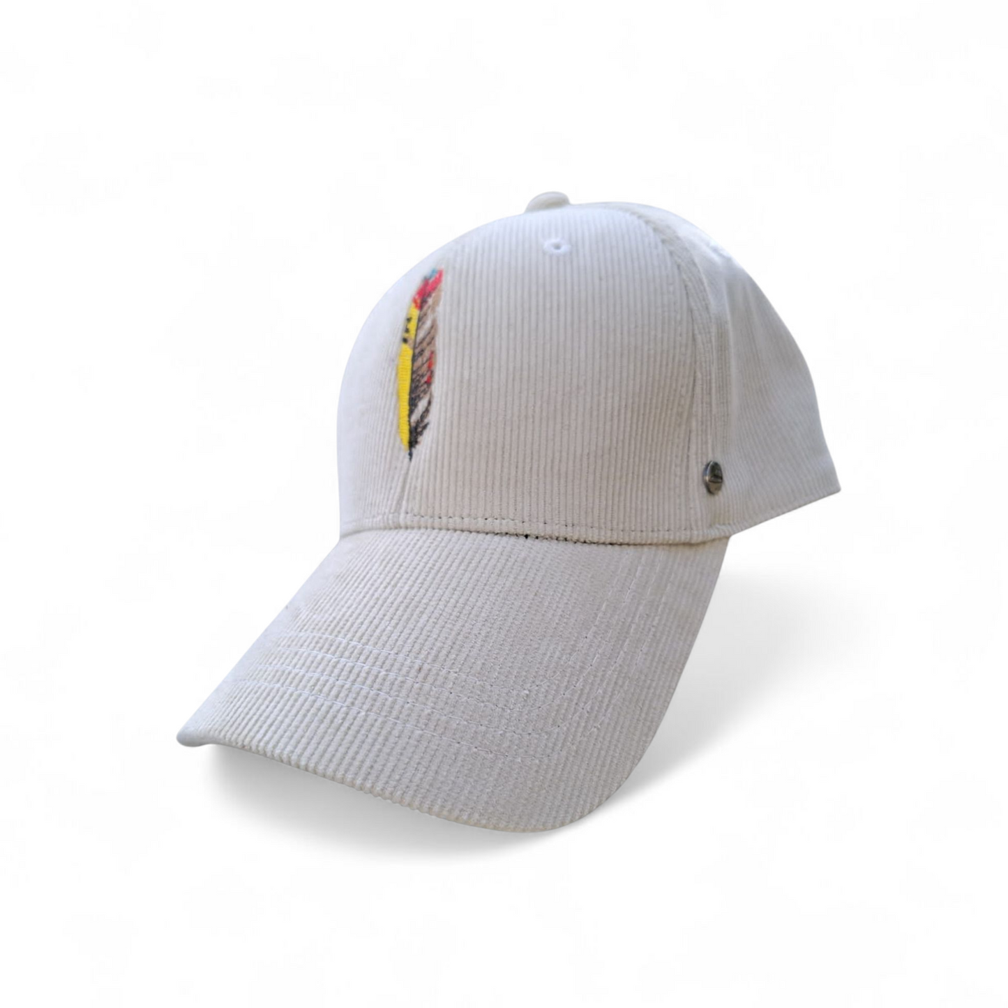 Gorra de pana pluma / Blanca