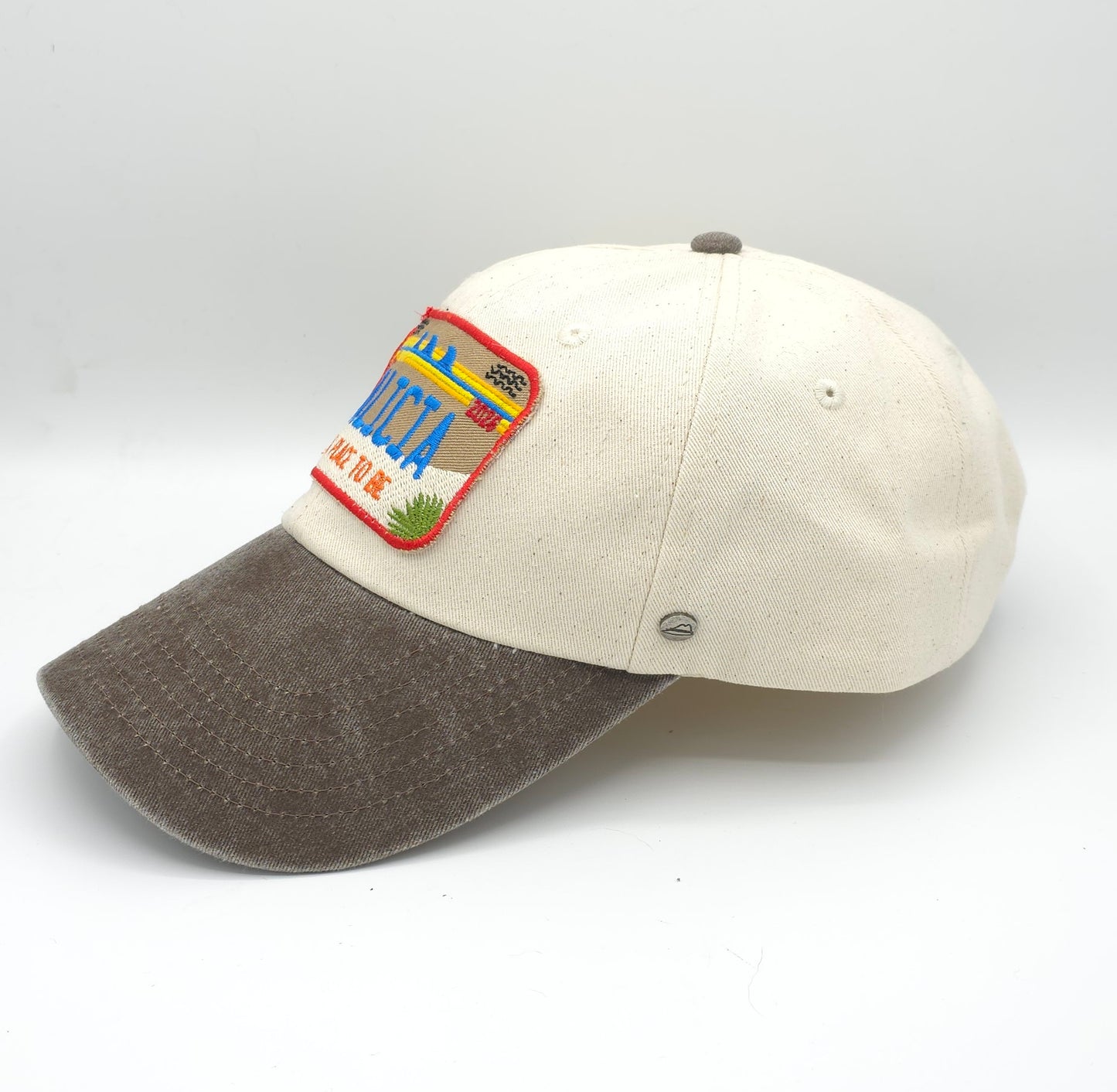 GORRA MARRÓN CON PARCHE