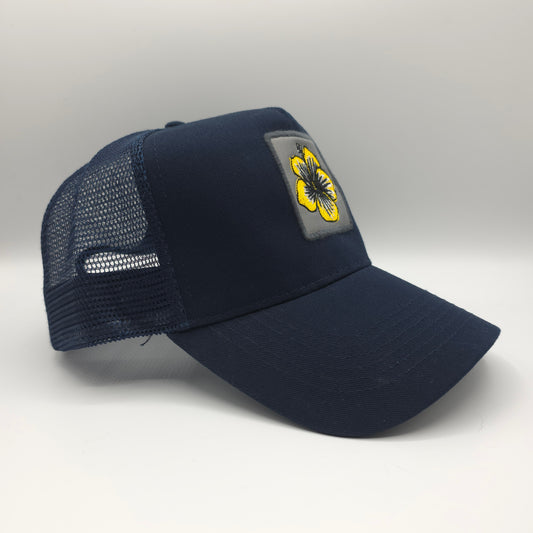 GORRA TRUCKER AZUL MARINO HIBISCO